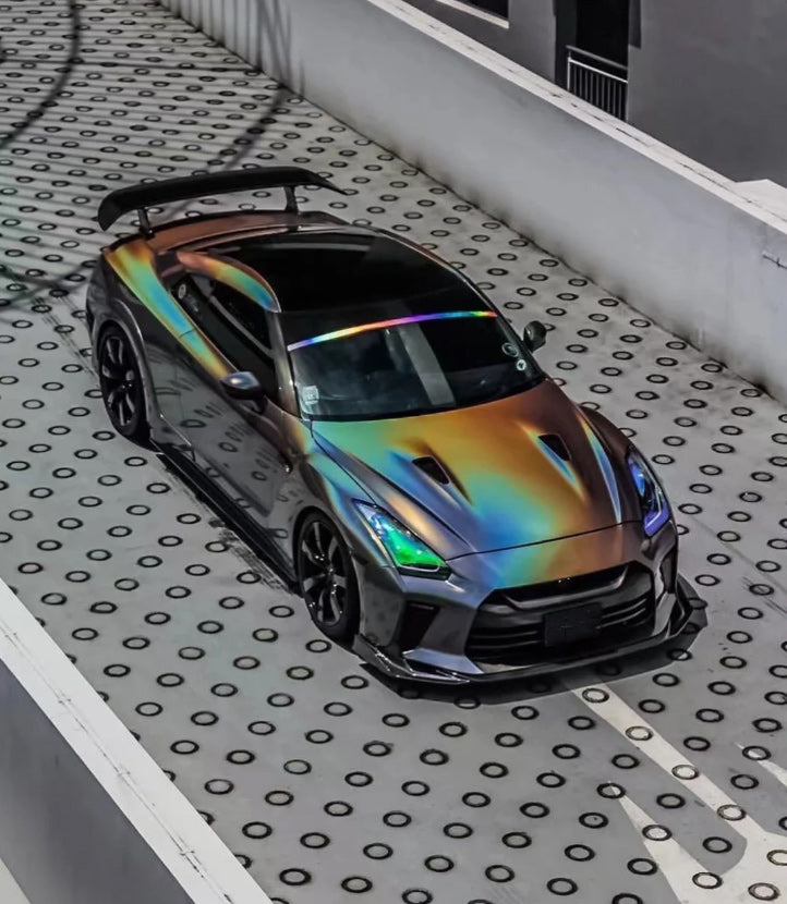 Quality Rainbow Metallic Majestic Dark Gray Car Vinyl Wrap - Image 6