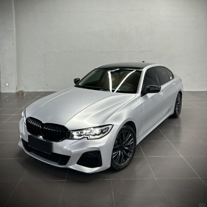 Matte Metallic Metal Silver Car Vinyl Wrap - Image 4
