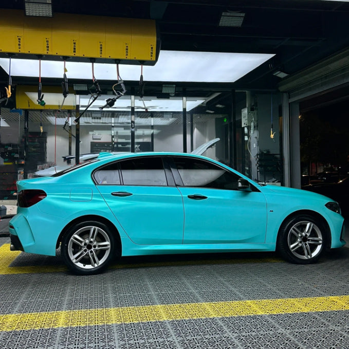 Quality Matte Metallic Tiffany Blue Car Vinyl Wrap - Image 4
