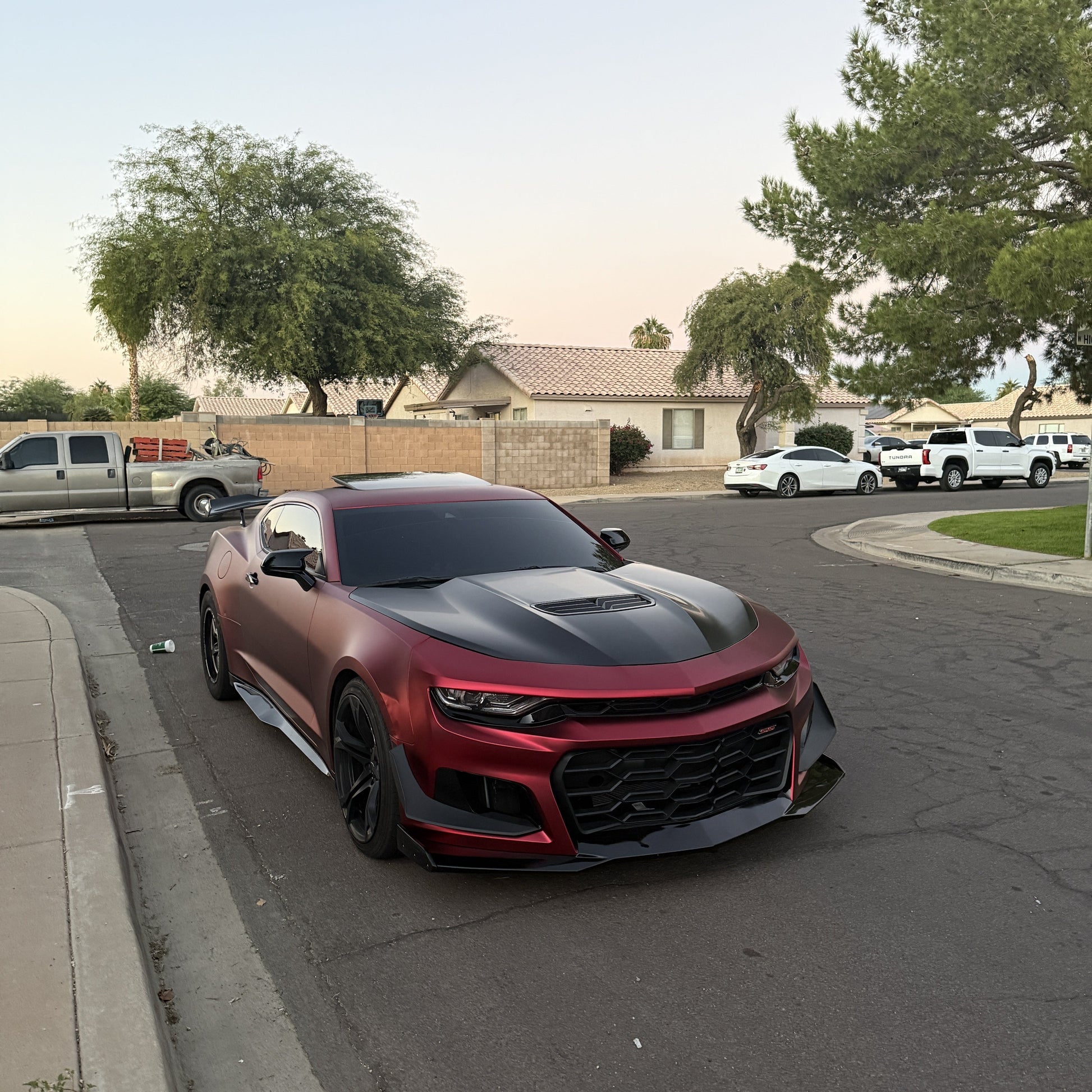 Benz Matte PET Metallic Romance Red Car Vinyl Wrap - Image 3