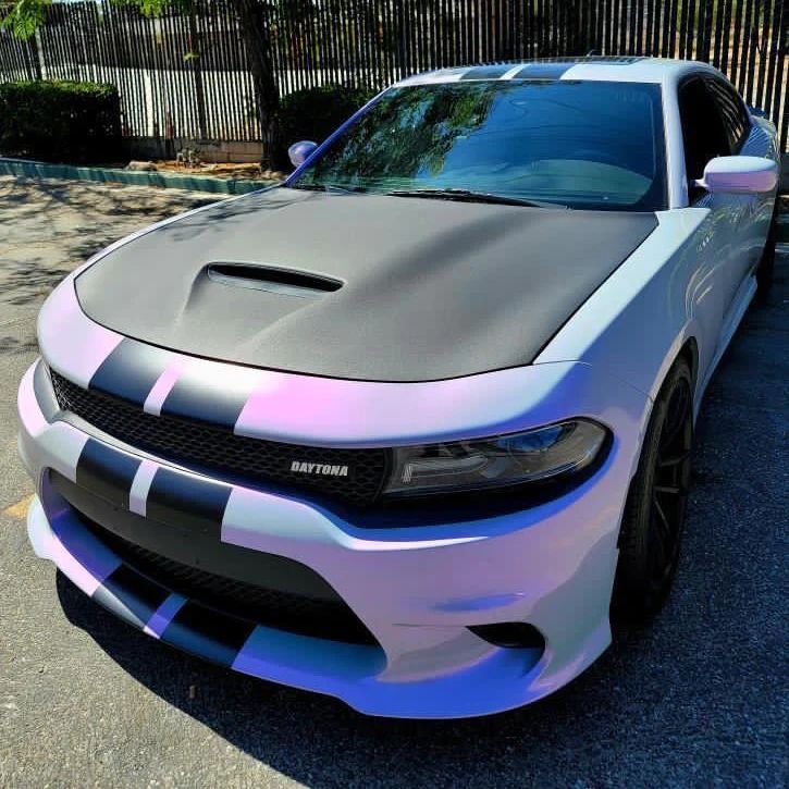Candy Metallic Gray Purple Vinyl Wrap - Image 4
