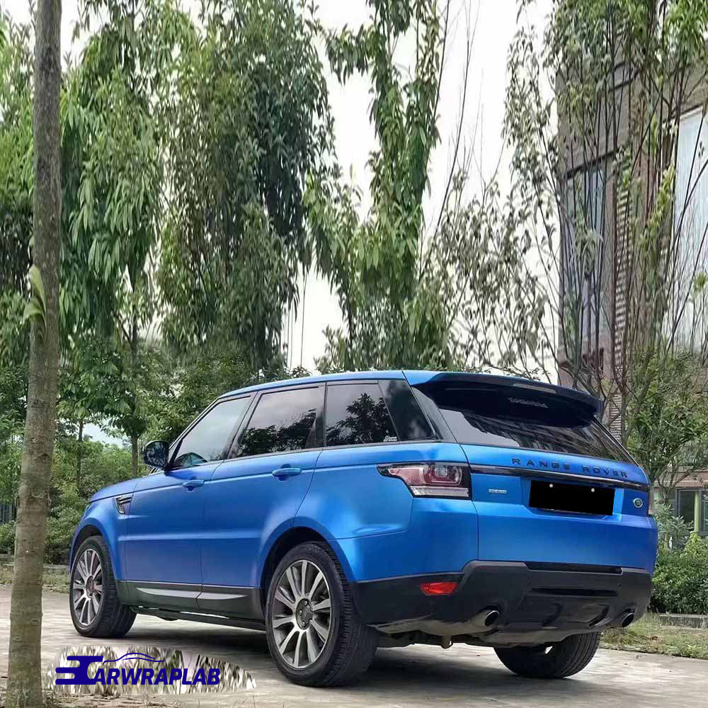 Quality Matte Metallic Blue Car Vinyl Wrap - Image 2