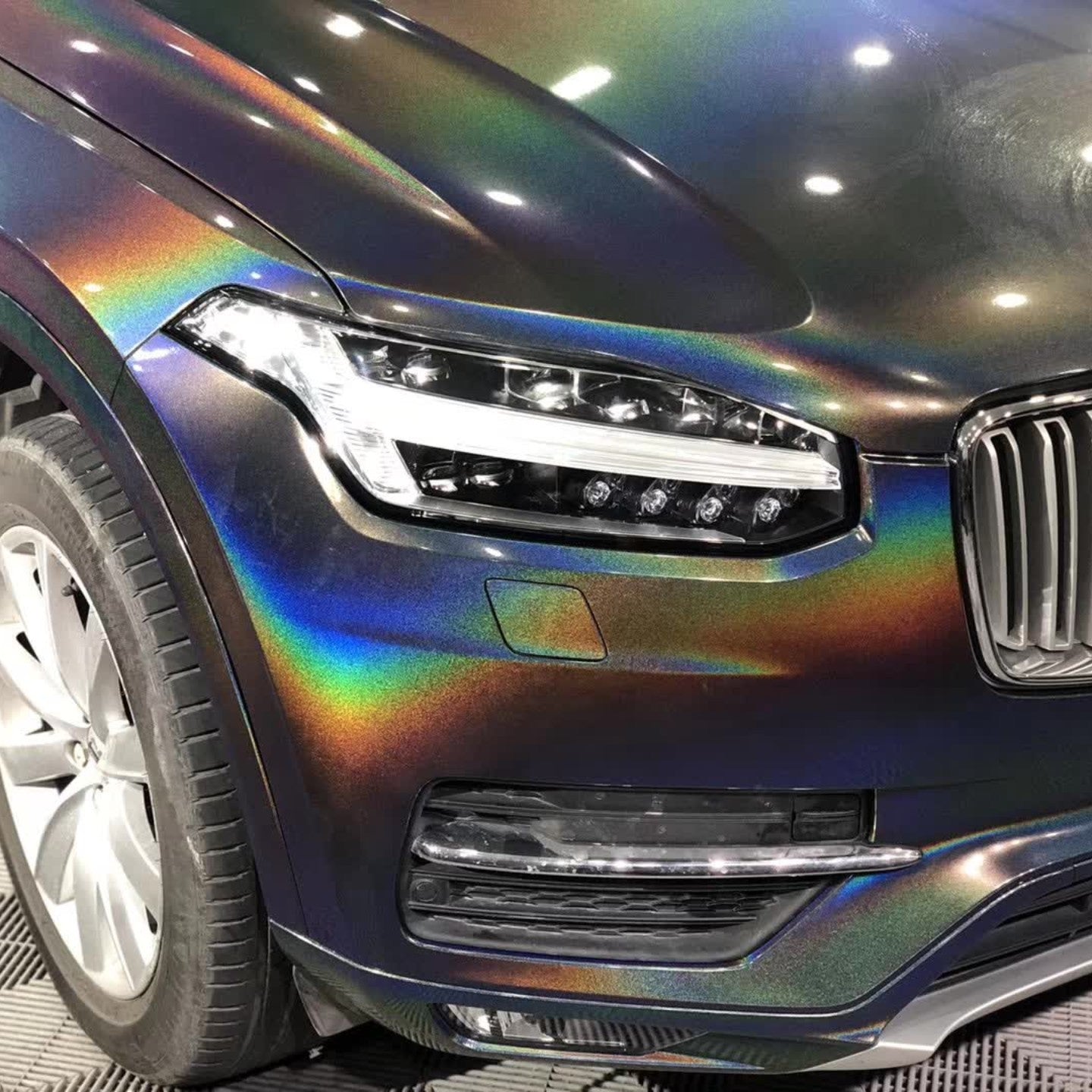 Quality Rainbow Metallic Majestic Dark Gray Car Vinyl Wrap - Image 3