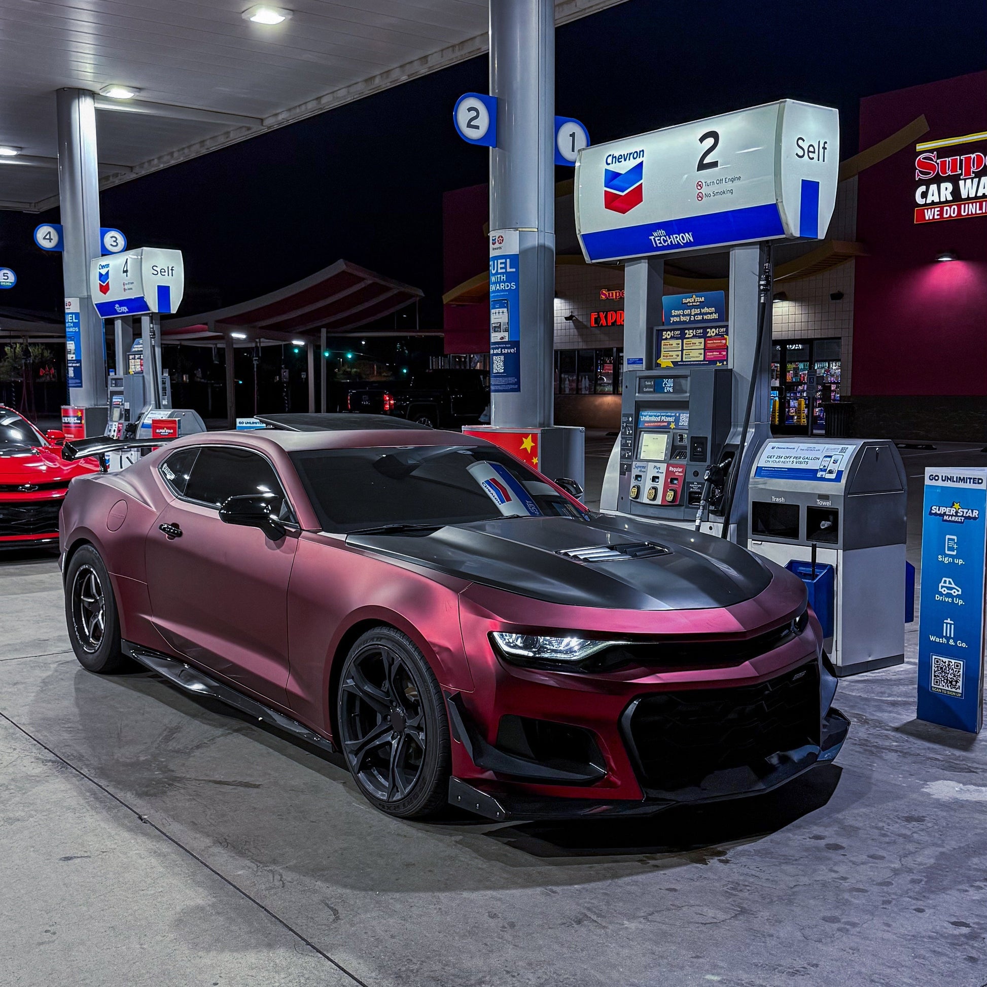 Benz Matte PET Metallic Romance Red Car Vinyl Wrap - Image 4