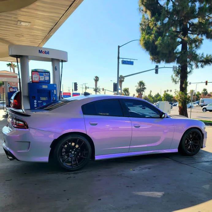 Candy Metallic Gray Purple Vinyl Wrap - Image 5