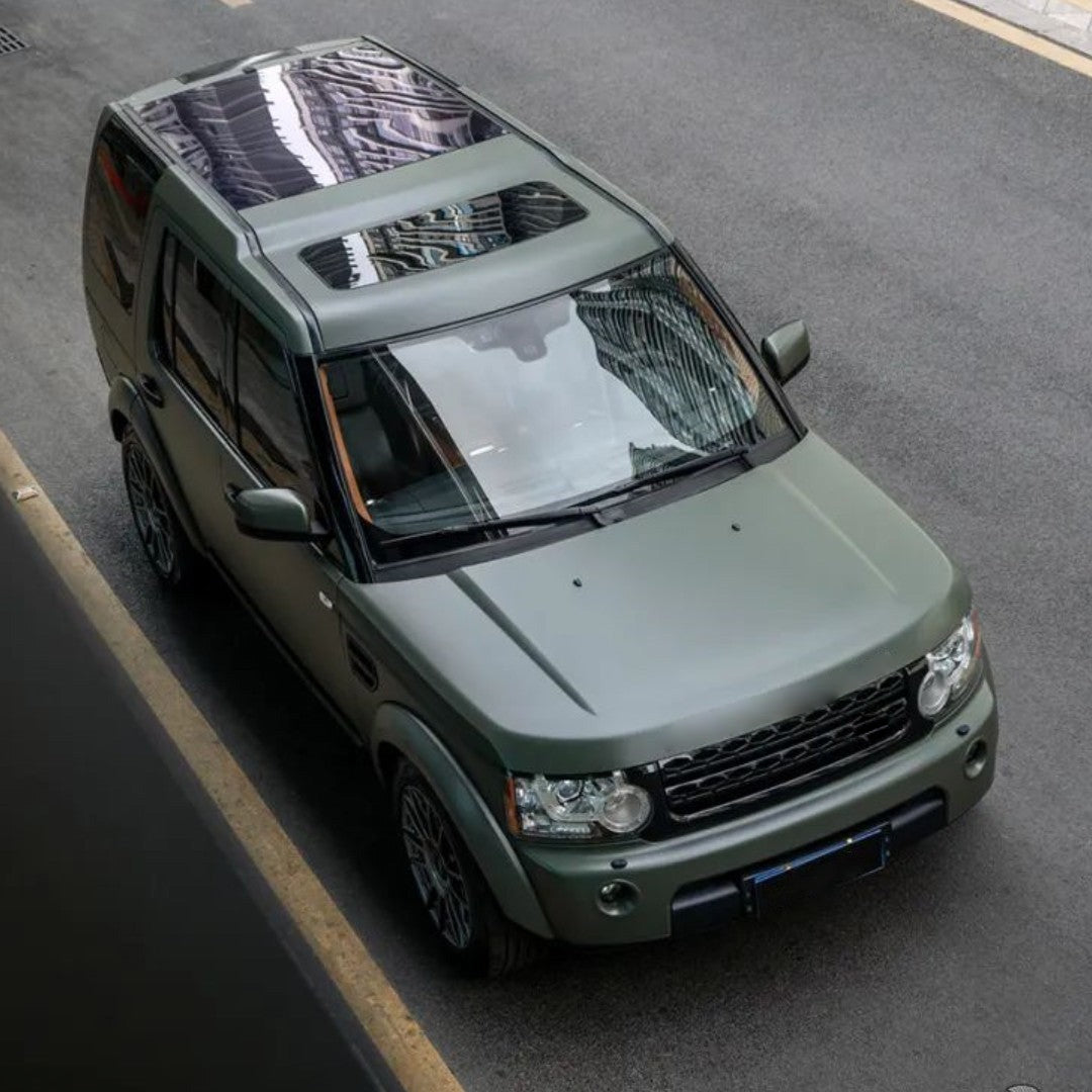 Quality Matte Military Green Car Vinyl Wrap - Image 2