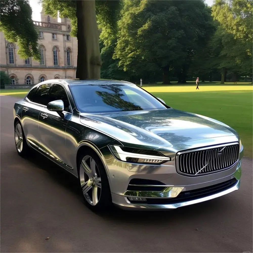 Mirror Chrome Silver Car Vinyl Wrap (Non-Stretchable) - Image 4