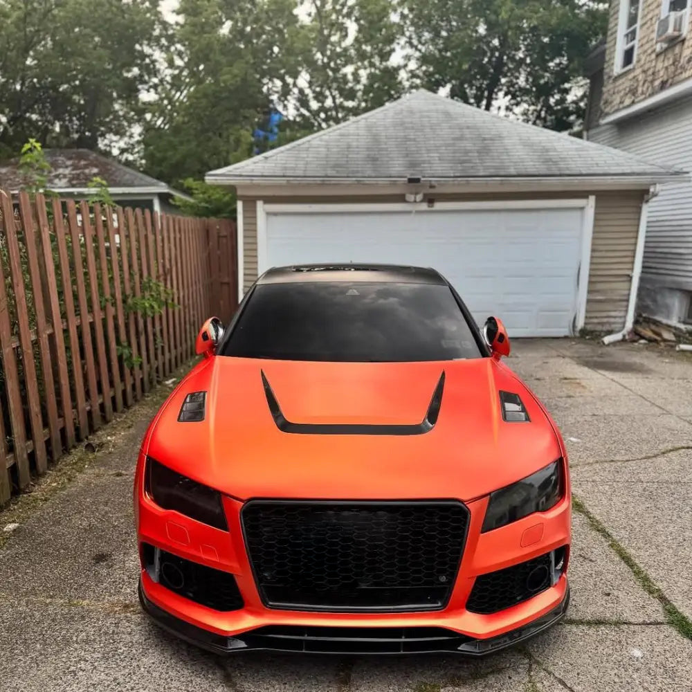 Quality Super Matte Flame Orange Car Vinyl Wrap - Image 5
