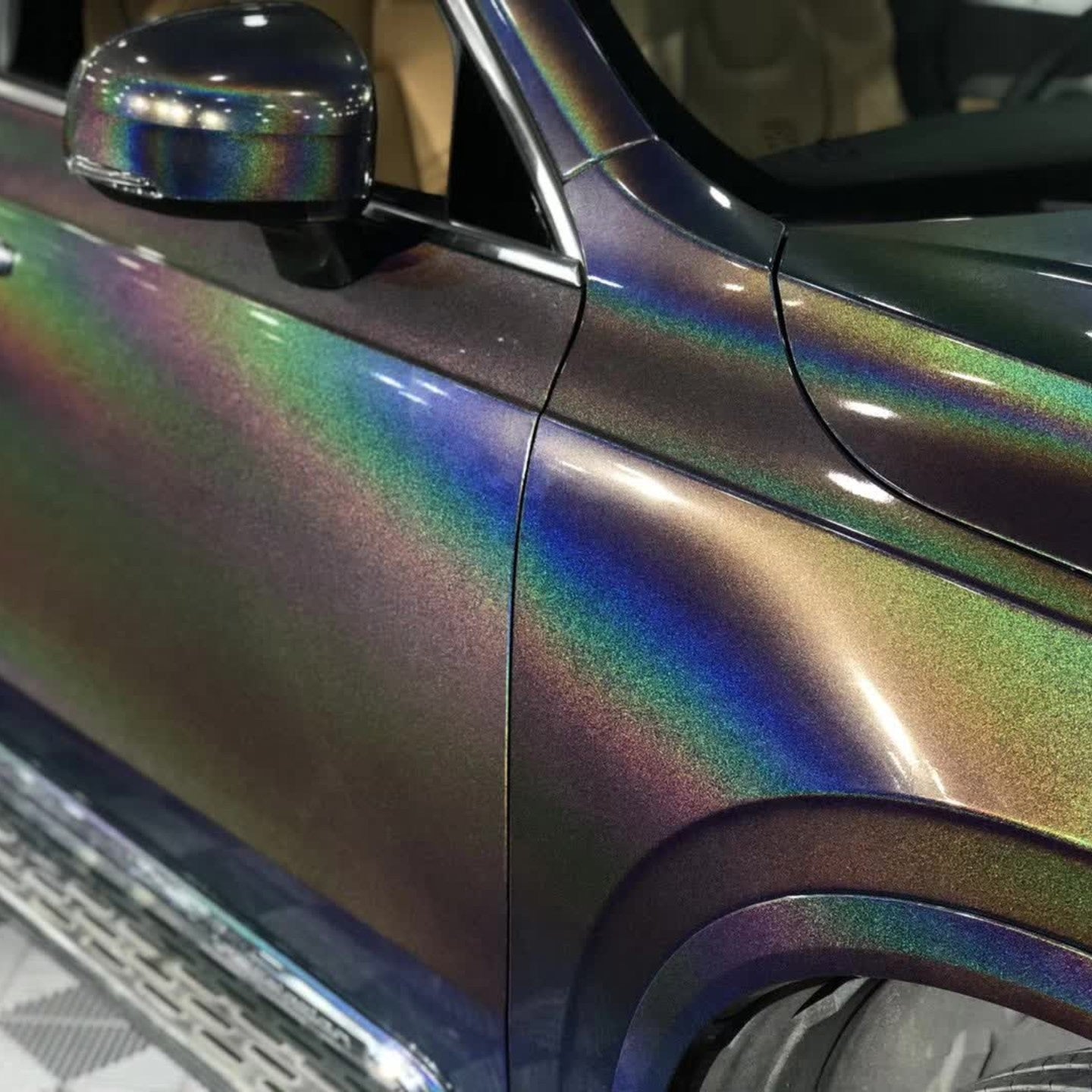 Quality Rainbow Metallic Majestic Dark Gray Car Vinyl Wrap - Image 5
