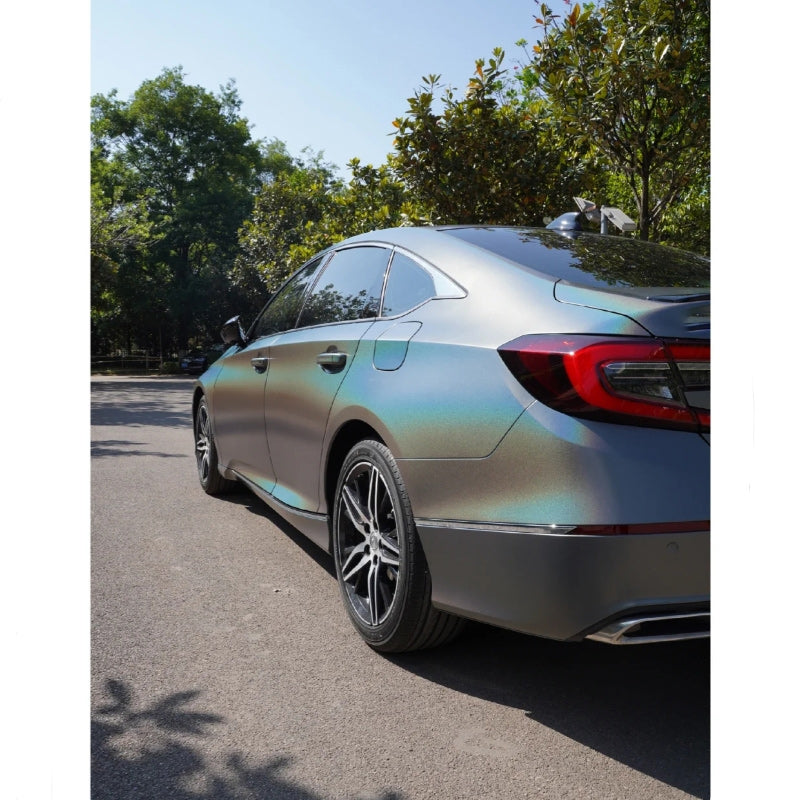 Quality Matte Laser Grey Car Vinyl Wrap - Image 2