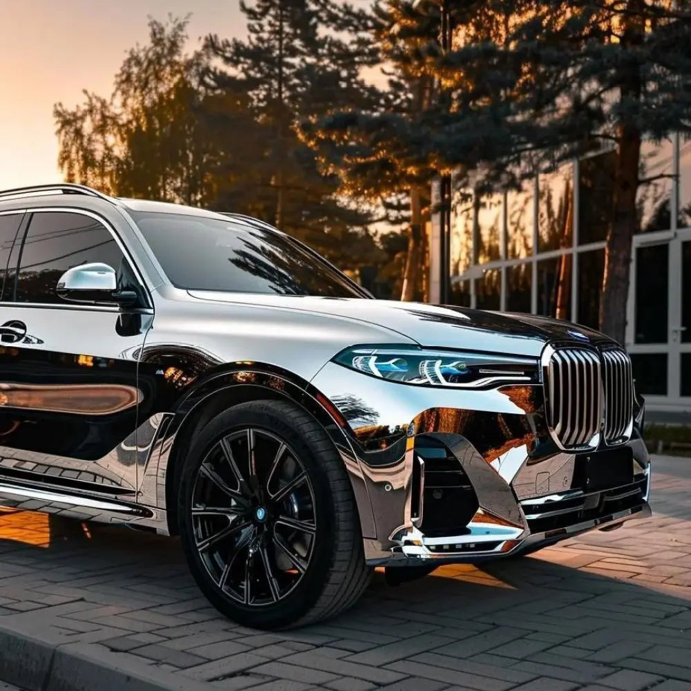 Mirror Chrome Silver Car Vinyl Wrap (Non-Stretchable) - Image 6