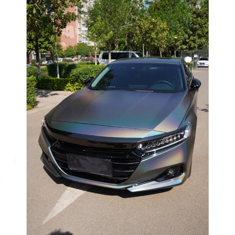 Quality Matte Laser Grey Car Vinyl Wrap - Image 3