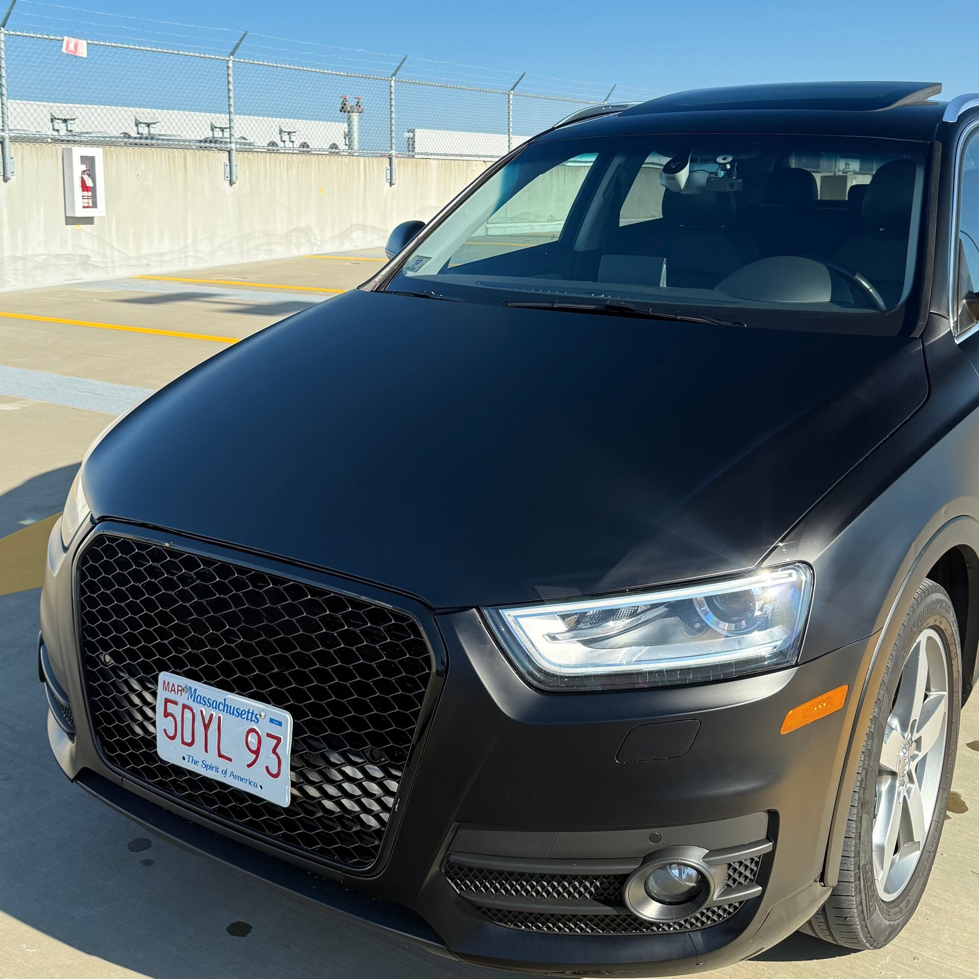 Satin Black Car Vinyl Wrap - Image 8