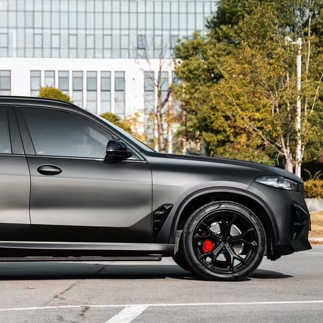 Satin Black Car Vinyl Wrap - Image 9