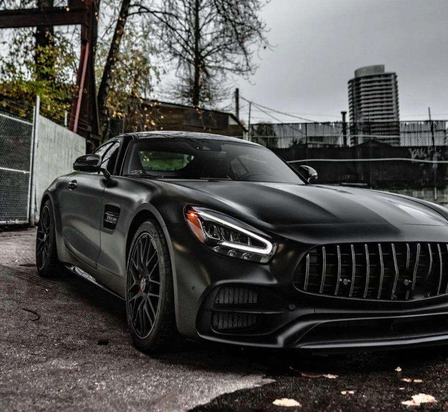 Quality Matte Black Car Vinyl Wrap - Image 2