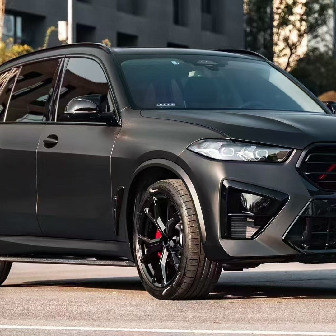 Satin Black Car Vinyl Wrap - Image 2