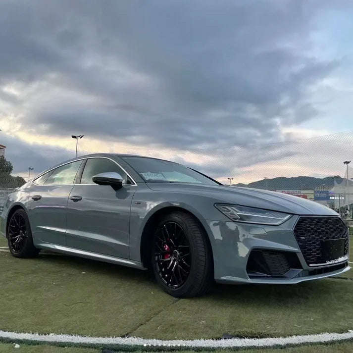 Quality Gloss Crystal Cement Grey Car Vinyl Wrap - Image 2