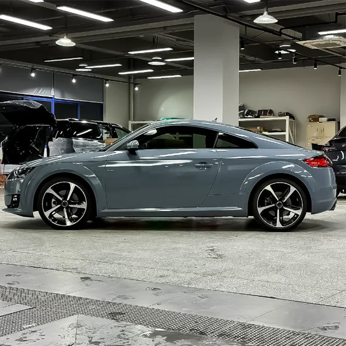 Quality Gloss Crystal Cement Grey Car Vinyl Wrap - Image 3