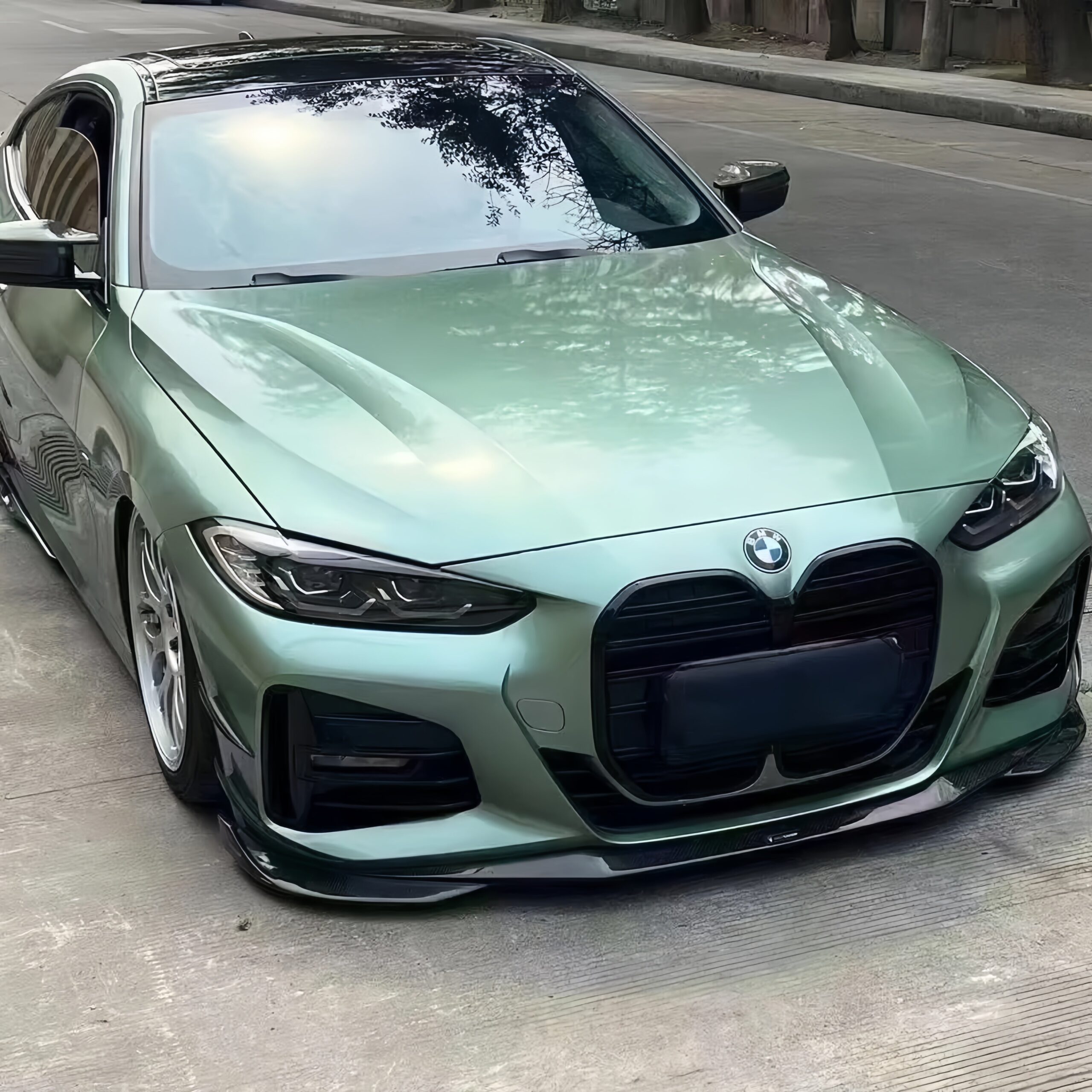 Ferrari Gloss Verde Francesca Green Car Vinyl Wrap - Image 4