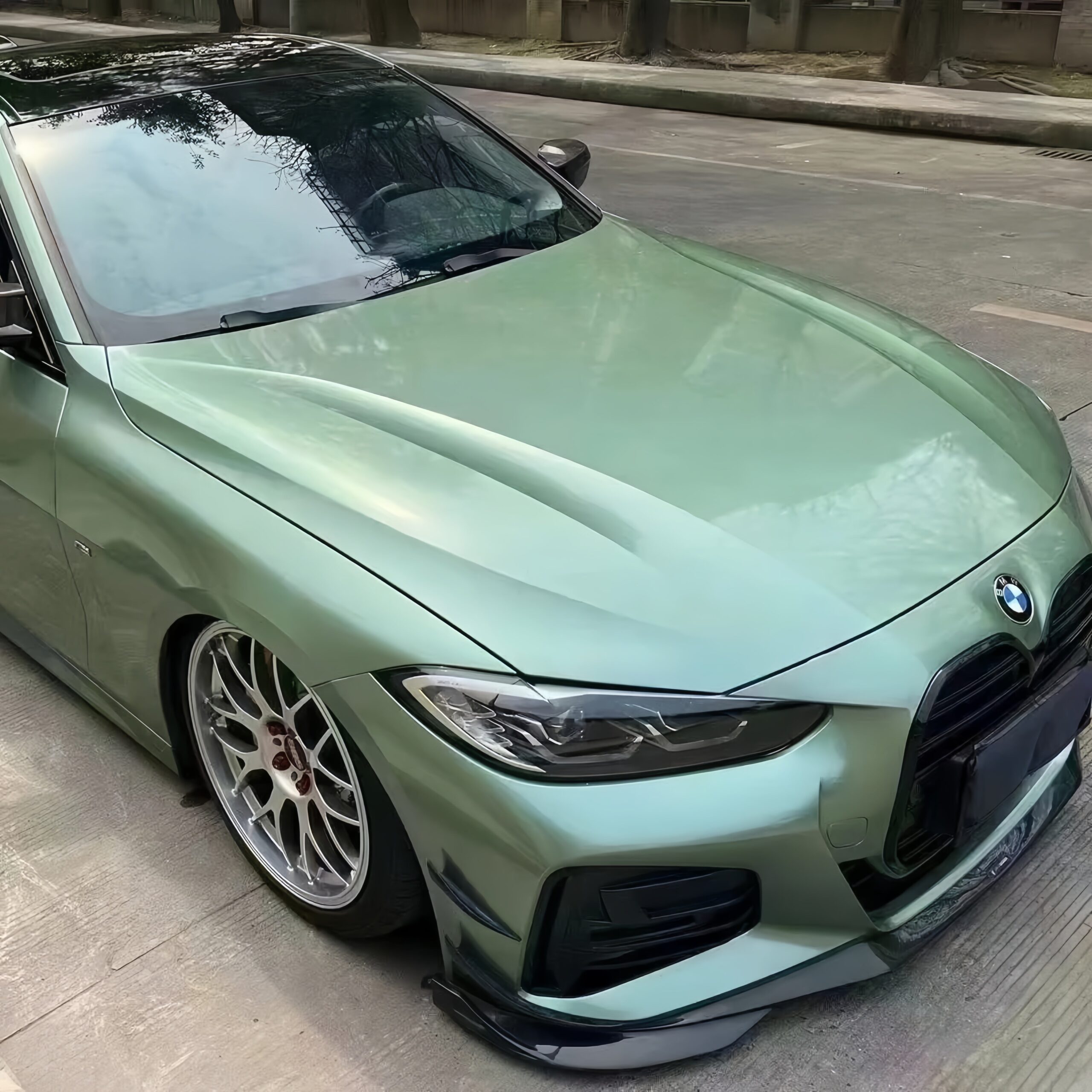 Ferrari Gloss Verde Francesca Green Car Vinyl Wrap - Image 5