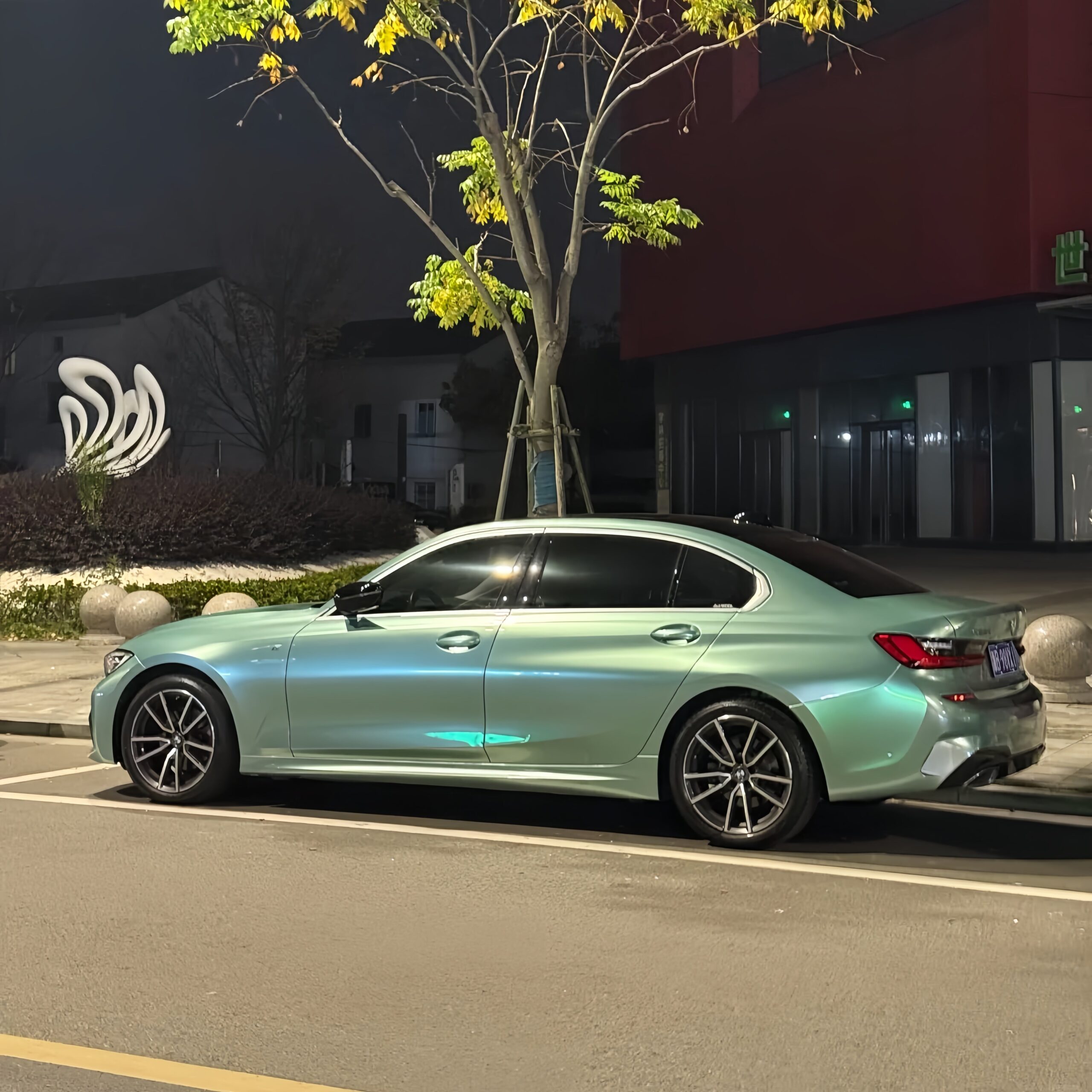 Ferrari Gloss Verde Francesca Green Car Vinyl Wrap - Image 3