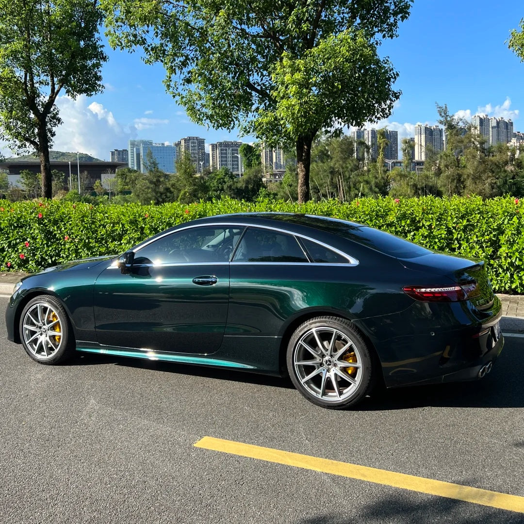 Gloss Benz Emerald Green Car Vinyl Wrap - Image 2