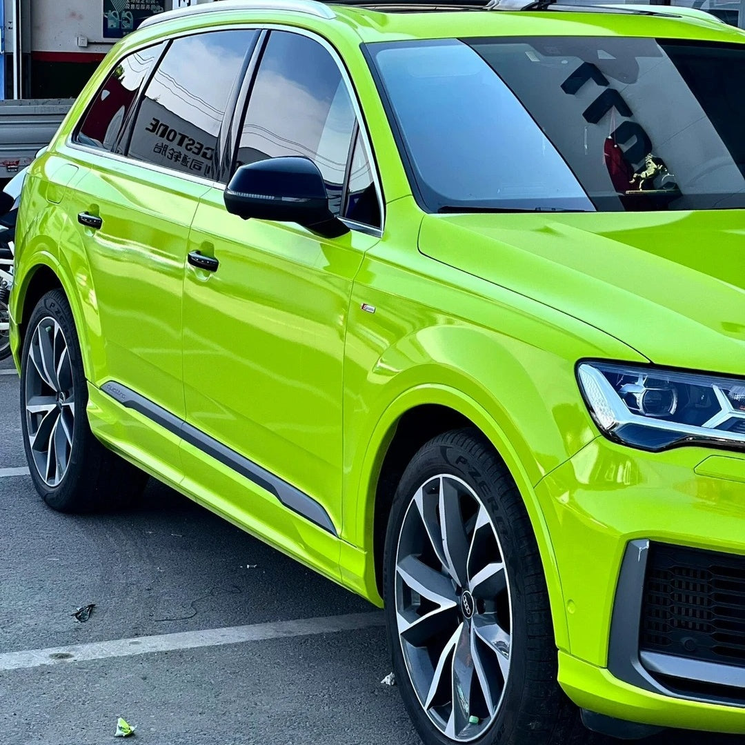 Gloss Crystal Bur Green Car Vinyl Wrap - Image 2