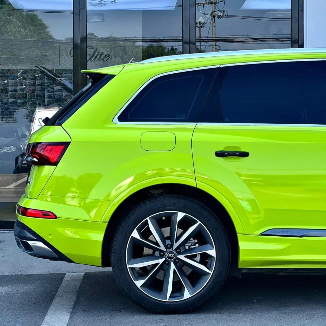 Gloss Crystal Bur Green Car Vinyl Wrap - Image 5