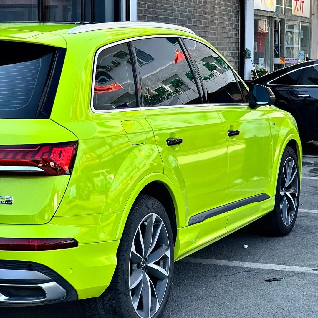 Gloss Crystal Bur Green Car Vinyl Wrap - Image 9