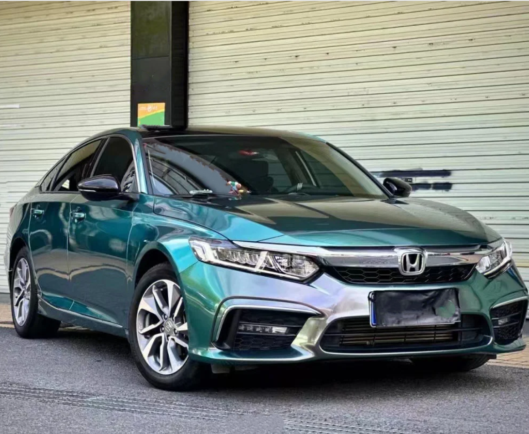 Quality Gloss Diamond Micro Celadon Green Car Vinyl Wrap - Image 2