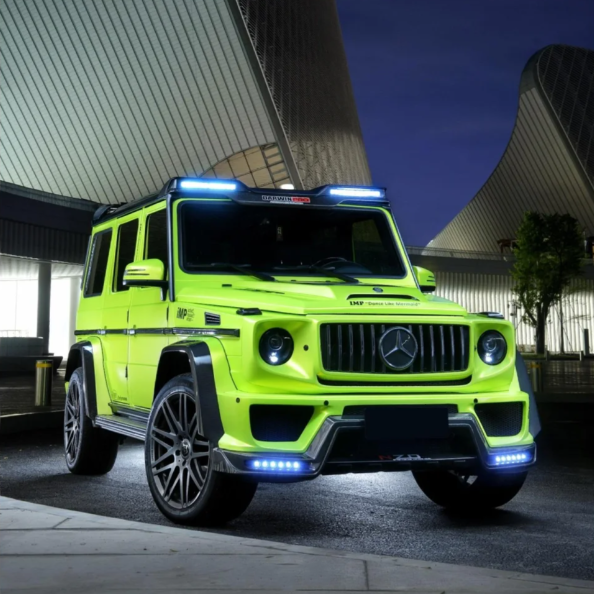 Quality Gloss Fluorescent Green Car Vinyl Wrap - Image 3