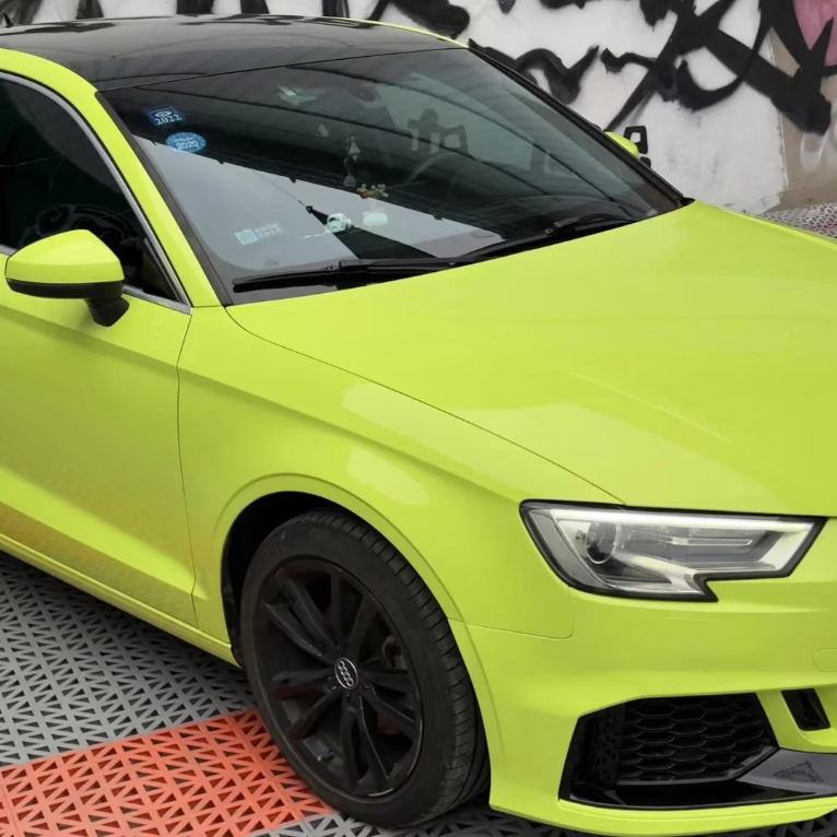 Quality Gloss Fluorescent Green Car Vinyl Wrap - Image 5