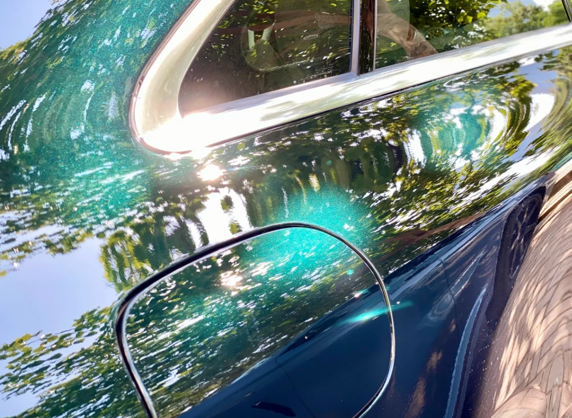 Gloss Benz Emerald Green Car Vinyl Wrap - Image 6