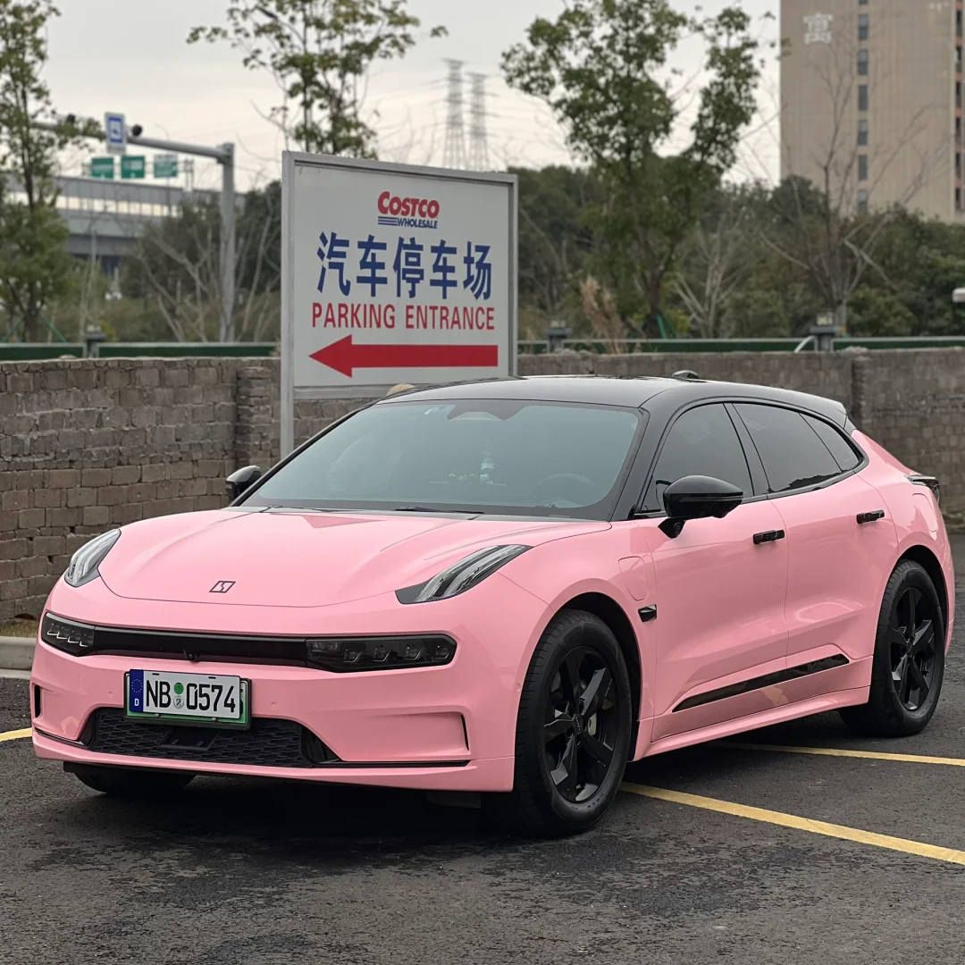 Gloss Rouge Pink Car Vinyl Wrap - Image 2