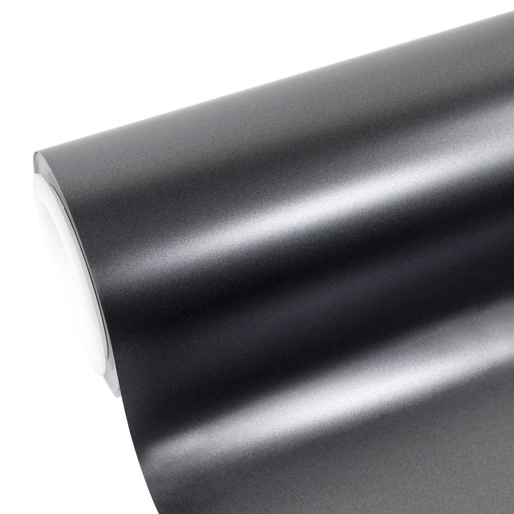 Close-up of Matte AMG Gray self-healing PPF texture without orange peel