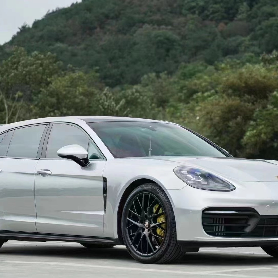 Porsche Gloss PET Metal Liquid Star Silver Car Vinyl Wrap - Image 3