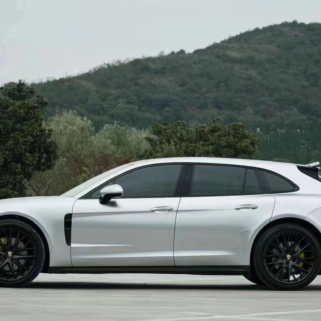 Porsche Gloss PET Metal Liquid Star Silver Car Vinyl Wrap - Image 2