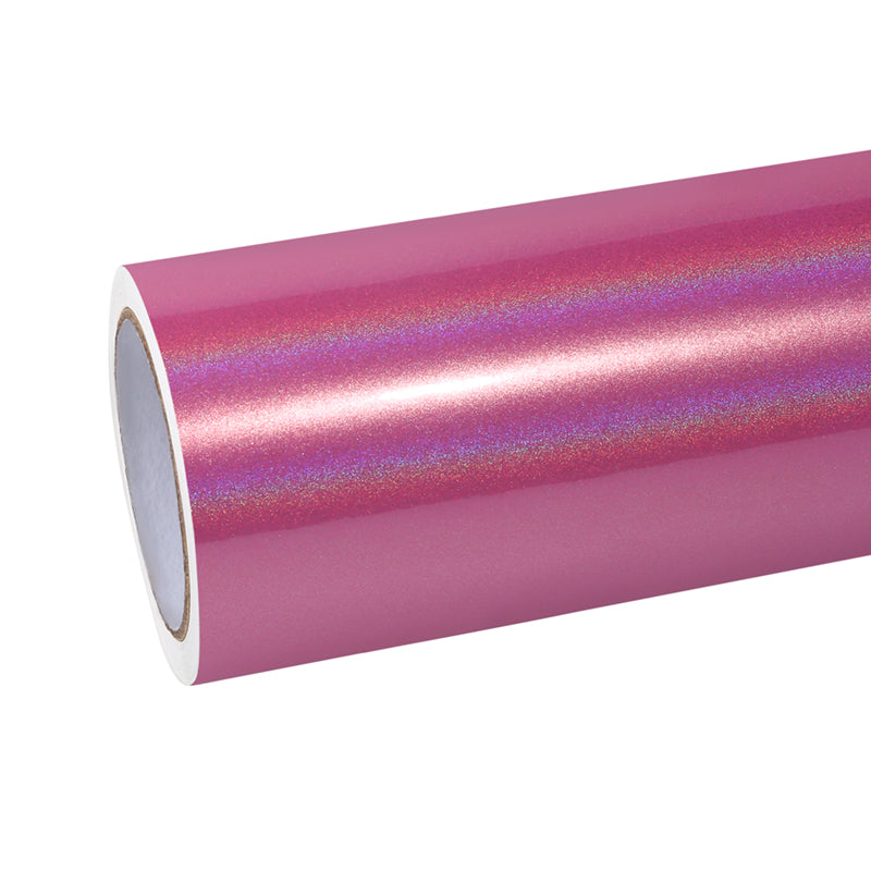 Rainbow Holographic Pink Car Vinyl Wrap