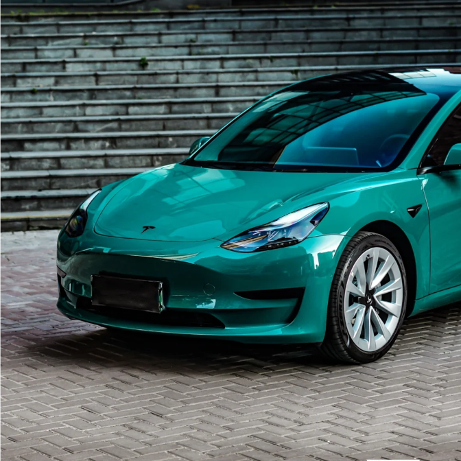 Super Gloss Pine Green Car Vinyl Wrap - Image 5