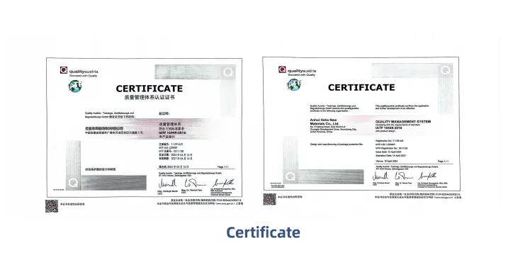 Xtechwrap Auto Film Quality Certificate 01