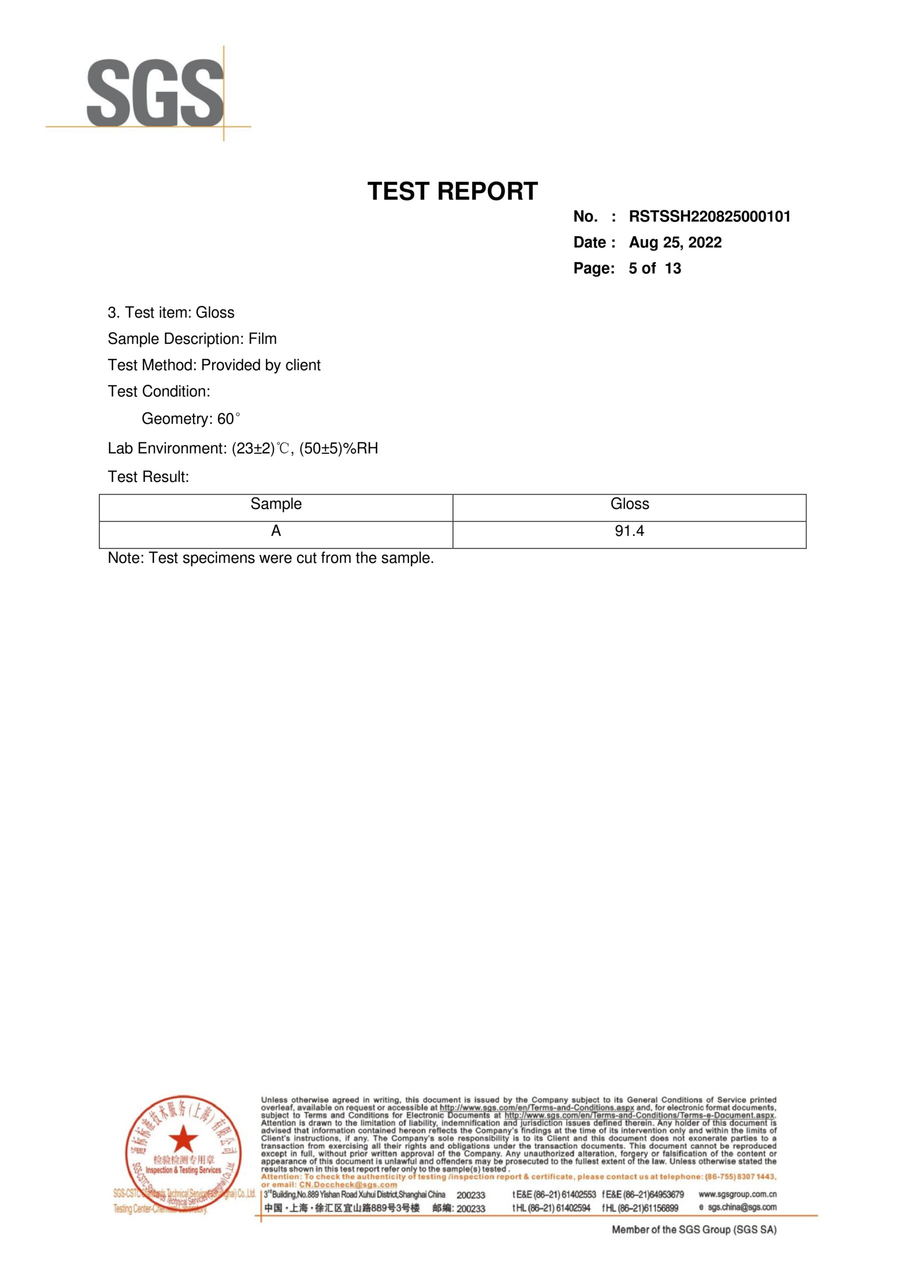 Xtechwrap Auto Film English Test Report Page 5
